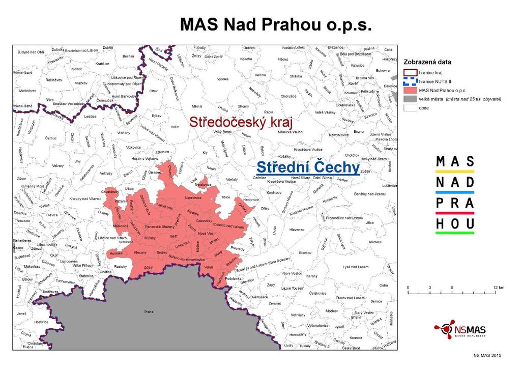 PŮSOBNOST MAS NAD PRAHOU Územní vymezení,