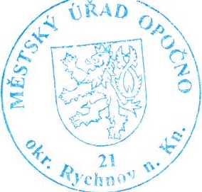 odbor hospodářsko správní a čj. MUO 1459/2018/HSFO/PK Městský úřad v Opočně, příslušný jako registrační úřad ve smyslu ust. 21 odst. 3 zák. č. 491/2001 Sb.