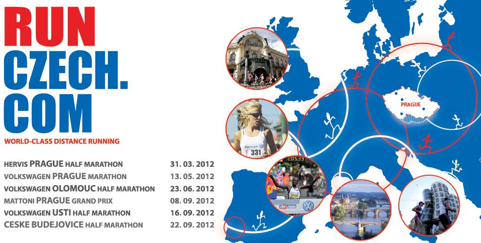 Akce, které jsou součástí běžecké ligy (2012) Hervis 1/2Maraton PRAHA 31.3.2012 Volkswagen Maraton PRAHA 13.5.