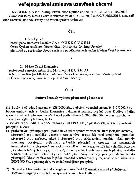 Strana 47 Věstník právních předpisů Ústeckého kraje Částka 2/2013 5/VS/2013 Veřejnoprávní smlouva