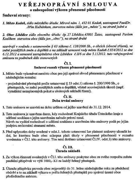 Strana 51 Věstník právních předpisů Ústeckého kraje Částka 2/2013 6/VS/2013 Veřejnoprávní smlouva