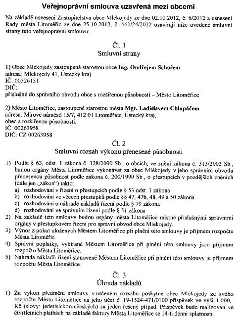 Částka 2/2013 Věstník právních předpisů Ústeckého kraje Strana 60 9/VS/2013 Veřejnoprávní smlouva