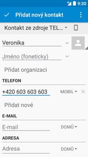 Založení nového kontaktu Kontakty. Poté stisknete tlačítko se siluetou a symbolem +. 3.