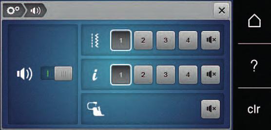 Program pro nastavení 3.5 Aktivace zvukových signálů > Dotkněte se ikony «Domů». > Dotkněte se ikony «Program nastavení». > Dotkněte se ikony «Zvukové signály».