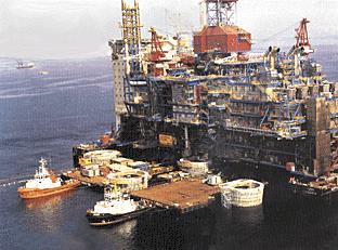 ŠKOMAM 019, 9. 1. 019 Sleipner A Plošina Sleipner pro těžb zemního plyn, která byla místěna v Severním moři poblíž Norska, se 3. 8.