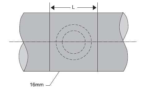 6.3. Navrtání trubek Otvor správně umístit na středové ose trubky. V části o délce L po celém povrch musí být povrch dokonale čistý a hladký.