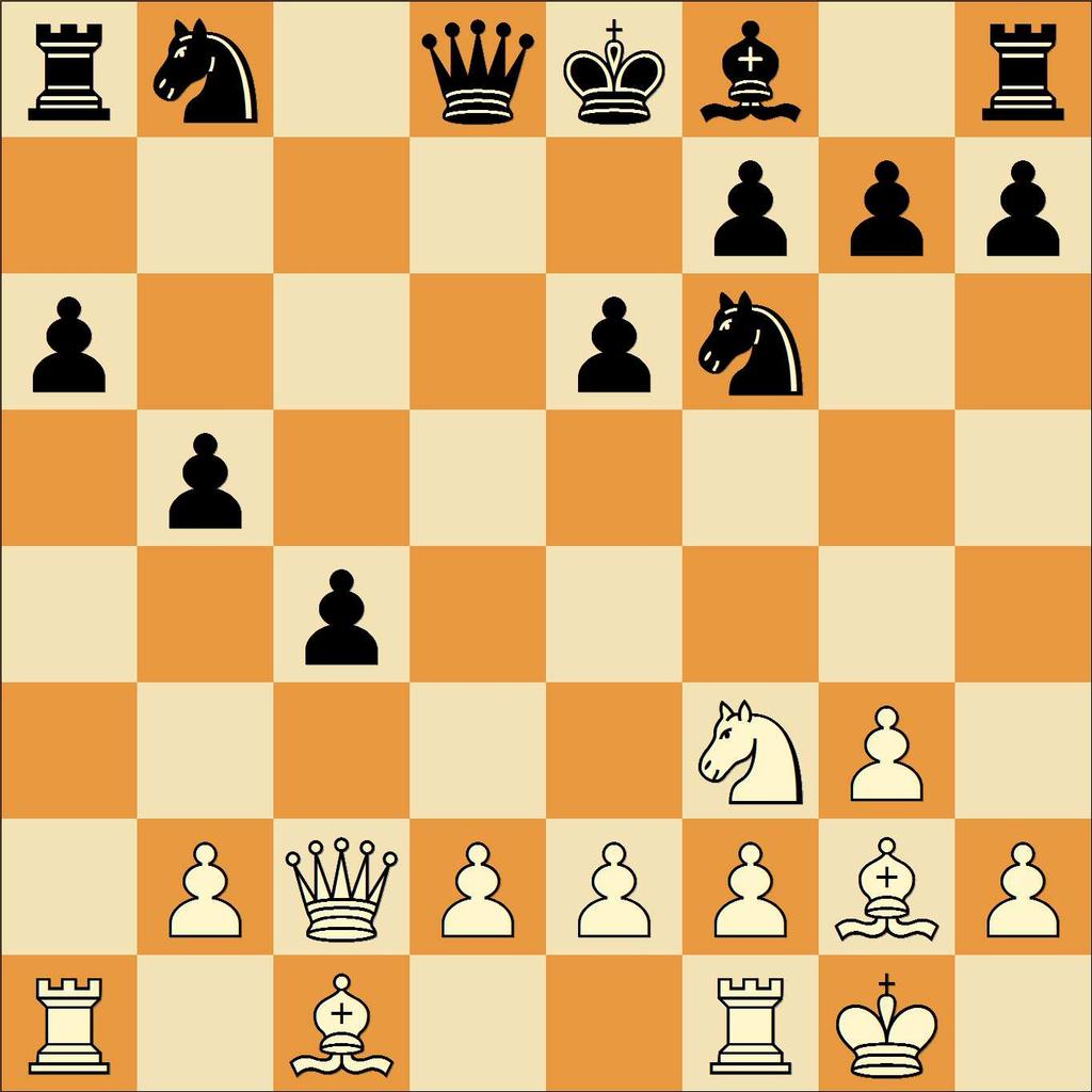 A06 Juhanak,Daniel 1556 Dobsa,Emma 1209 MCech mladeze 2018 - HD12 (9) 03.11.2018 zranitelnosti černého krále přes pole e6. ] 17...d7 Diagram 1.f3 d5 2.c4 c6 3.g3 f6 4.g2 f5 5.