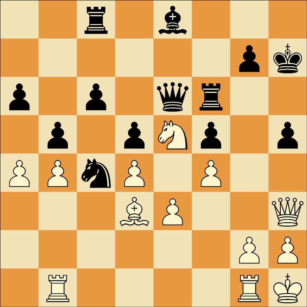 c8-h3. 12.ab1 df6 13.b4 xc3 14.xc3 e4 15.c2 d7 16.fc1 ac8 [ 16...f4!? Černý by měl věnovat pozornost své protihře na královském křídle (proti minoritnímu útoku bílého na křídle dámském). ] 17.
