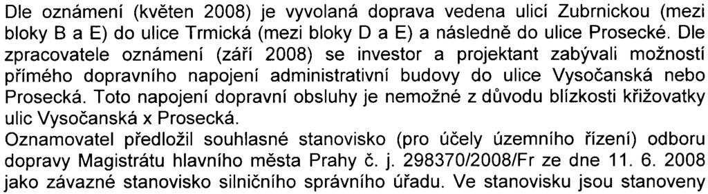 zákona Doprava: V pøedloženém oznámení (kvìten 2008) bylo navrženo celkem 192 PS, z toho 180 PS v podzemních garážích a 12 PS na povrchu Oznamovatel zámìru pøedložil pøíslušnému úøadu nový výpoèet