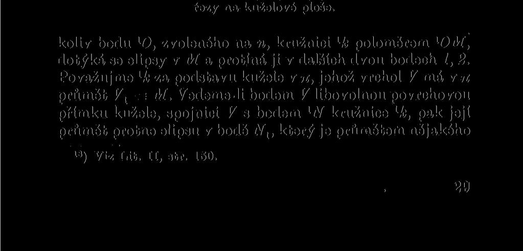 3,3. Jiné úlohy o kuželosečkách řeíené prostorově: a) Oahula&nt kružnice.