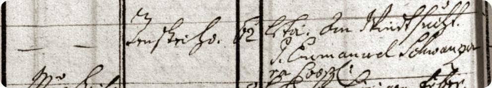 Příloha 3 Úmrtí Evy Majerové 23. února 1806 v Písku-Předměstí 150 Zápis o úmrtí Evy Majerové Přepis: Dne 23. /února 1806/ zemřela a dne 25.