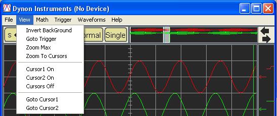 Horizontal Div. Adjustment: Increases and decreases the time per division by adjusting the s and ns buttons respectively.