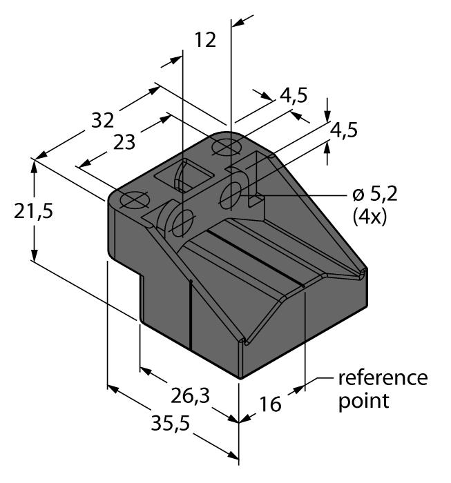 mm. P3-LI-Q25L 6901044 Volný snímací element pro Li-Q25L; otočný o 90 ; jmenovitá