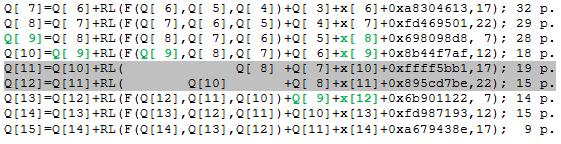 2] Pro ty bity i, kde Q[10] i =0 a Q[11] i =1, máme tunel podle následujícího obrázku (obr. 13). Na Q[9] i rovnicích pro Q[11] a Q[12].