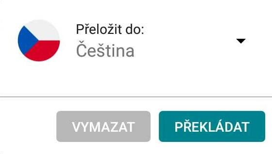 V novém okně stiskněte na název jazyka, aby zvolit jazyk, a následně stiskněte