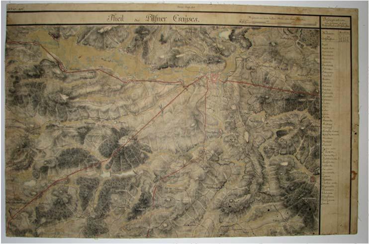 I. vojenské mapování (Josefské) 1763 1787 zahájeno za vlády Marie Terezie, dokončeno za vlády Josefa II.