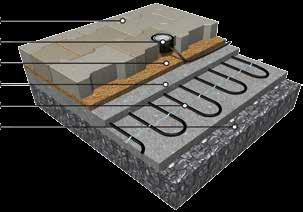 betonu cca 10-14 cm) 1 - Nášlapná vrstva (dlažba, koberec, PVC, vinyl) 2 - Podlahová (limitační) sonda