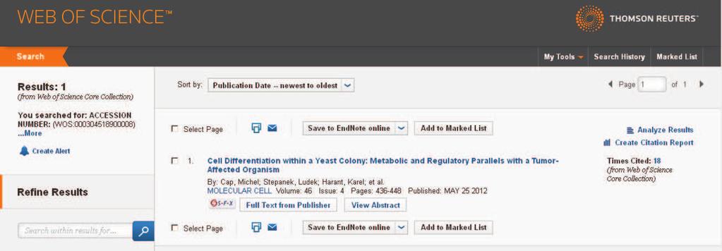 Category Document Type Document Type zařazeny pouze výsledky article, review a proceedings paper Záznam ve WOS Category: Bere se hlavní (první) obor: Biochemistry and Molecular Biology Vyloučeny