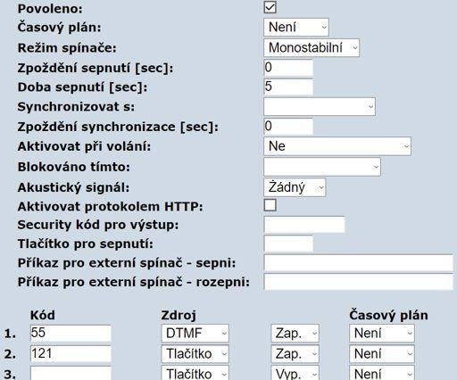 plánem práce c) Funkce celého spínače je omezena časovým plánem práce Pozn. Omezení časovým plánem lze operativně měnit pomocí kódů 11 a 10 (viz.