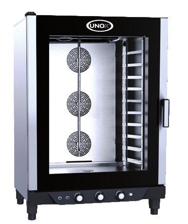 PECE BAKERLUX 600x400 MANUAL 16 600x400 Model XB 1083 Rozteč 80 mm Frekvence 50 / 60 Hz Napětí 400 V ~ 3N Elektrický příkon 29,7 kw Rozměry ŠxHxV (mm) 866x997x1863