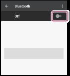 4 Dotkněte se volby []. Ozve se hlasové upozornění Bluetooth connected (Bluetooth připojeno). Tip Výše uvedený postup slouží jako příklad.
