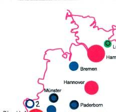 Obr. 1: Rozložení letišť ve střední Evropě (2017) 3. Letiště München (F. J.