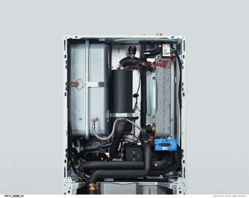 vnitřní jednotka 5 690 mm 190 l zásobník na teplou vodu Malé rozměry základů 594 x 690 mm stejné jako má běžná chladnička Příslušenství je možné zapojit před instalací (expanzní 18 l