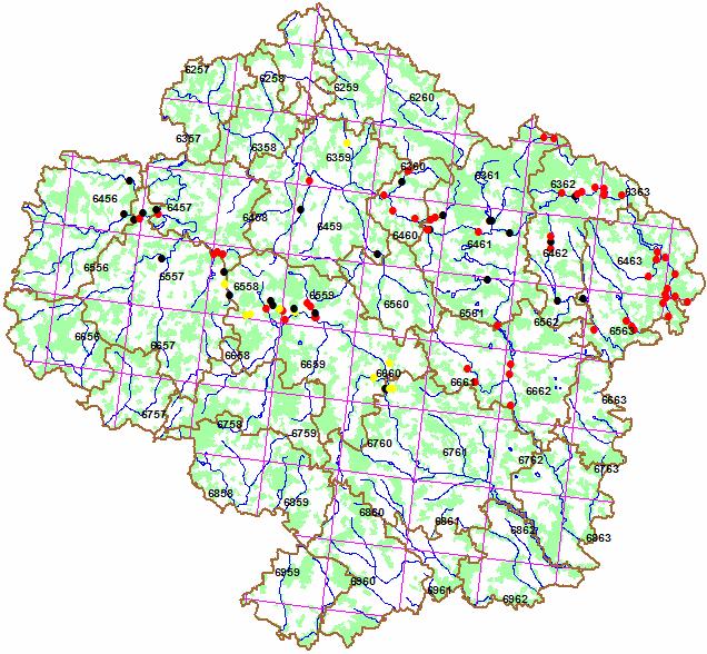 Trnava Křelovice (III) PE Hnízdění konipase horského na podložce Trnava Poříčí u Bolechova PE Prázdná podložka Úsobský p. Květinov HB Prázdná podložka Úsobský p.