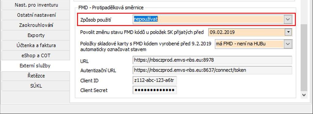 3. Nepoužívat FMD kódy 3. Nepoužívat FMD kódy Varianta, při které LpW nebude vůbec číst/rozpoznávat FMD kódy a tudíž je nebude používat pro vyhledávání zboží.