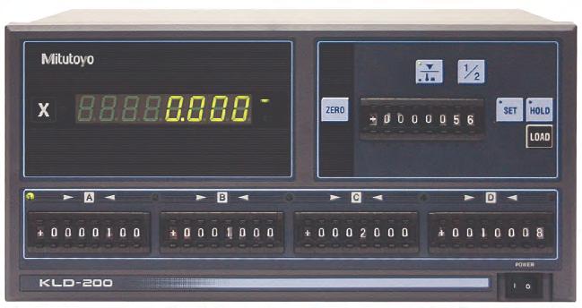 Digitální zobrazovací jednotky KLD200 Counter Série 174 Typ pro zvláštní účely s omezujícím výstupním signálem Jednoosý číslicový ukazatel navržený k signálu, když se hodnota posunutí Linear Scaleu a