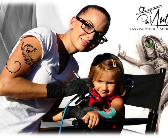 2 AIRBRUSH TETOVÁNÍ Airbrush Tetování Dočasné tetování stříkané pomocí airbrushových pistolí s mnoha originálními motivy.