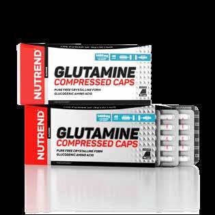 GLUTAMINY AMINOKYSELINY BEZ CUKRU GLUTAMINE COMPRESSED CAPS Pro ideální dávkování L-glutaminu vám společnost NUTREND přináší tuto aminokyselinu v podobě praktických a přenosných kapslí.