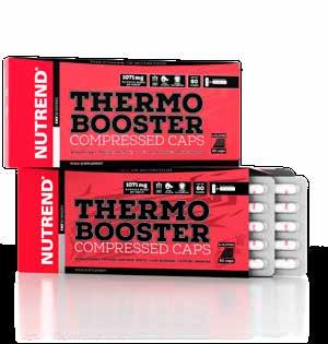 SPALOVAČE THERMOBOOSTER COMPRESSED CAPS Směs účinných látek s maximálním efektem, uzavřených pro přesné dávkování do lehce vstřebatelných kapslí.