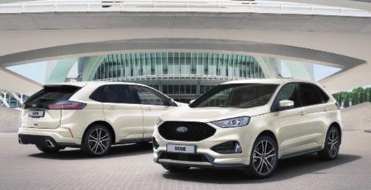 FORD EDGE Výbavové stupně ST-Line Standardní prvky výbavy 20" černá kola z lehkých slitin s 5x2 paprsky Přední a zadní LED světla a LED mlhová světla Sportovní odpružení Horní mřížka chladiče černě