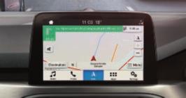 Aplikace, které jsou kompatibilní s aplikací SYNC, můžete ovládat pomocí funkce AppLink, zatímco s funkcemi Apple CarPlay a Android Auto zažijete nový rozměr uživatelského rozhraní.