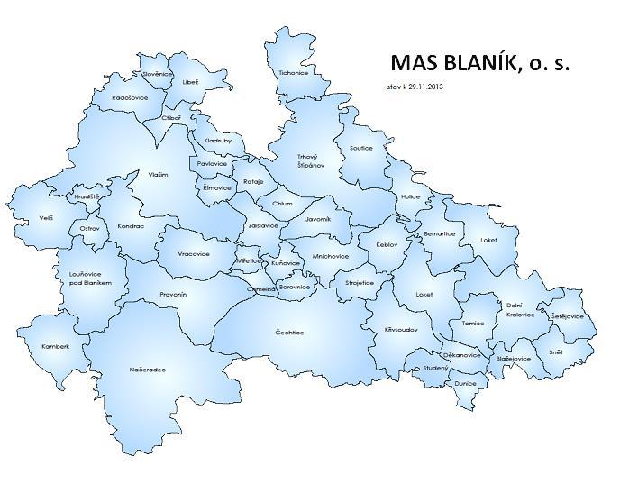 ZÁKLADNÍ ÚDAJE Místní akční skupina Blaník je sdružení zástupců veřejného (obce, mikroregiony, státní instituce) a soukromého sektoru (fyzické osoby, podnikatelské subjekty, neziskové organizace),