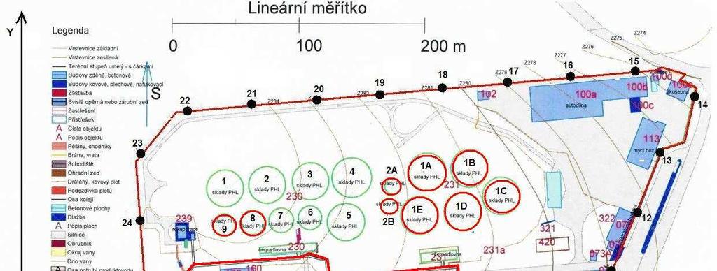 Mapa s vyznačením hranic