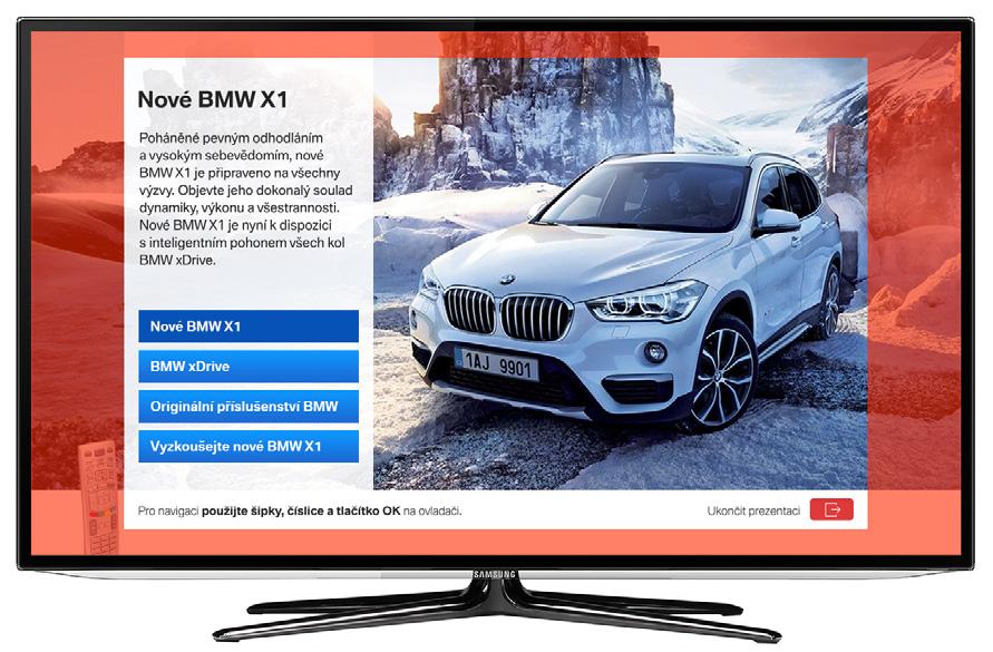 HbbTv reklama Grafický návrh požadavky Základní pravidla Při tvorbě grafického návrhu HbbTv aplikace je nutné vycházet z toho, že uživatel je většinou vzdálen od obrazovky