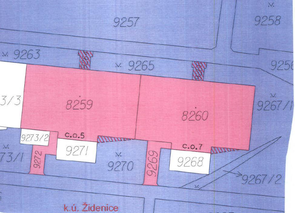 p. č. 6720 - zastavěná plocha a nádvoří, o výměře 19 m², p. č. 6721 - zastavěná plocha a nádvoří, o výměře 20 m², p. č. 6722 - zastavěná plocha a nádvoří, o výměře 20 m², p. č. 6723 - zastavěná plocha a nádvoří, o výměře 22 m²,, vše k.