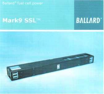 6.7.3 Palivový článek Ballard Mark9 SSL, použijí se 2 kusy tohoto typu, každý o hmotnosti