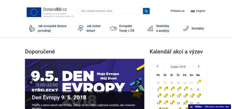 Informační zdroje Nejdůležitější rozcestník: www.dotaceeu.