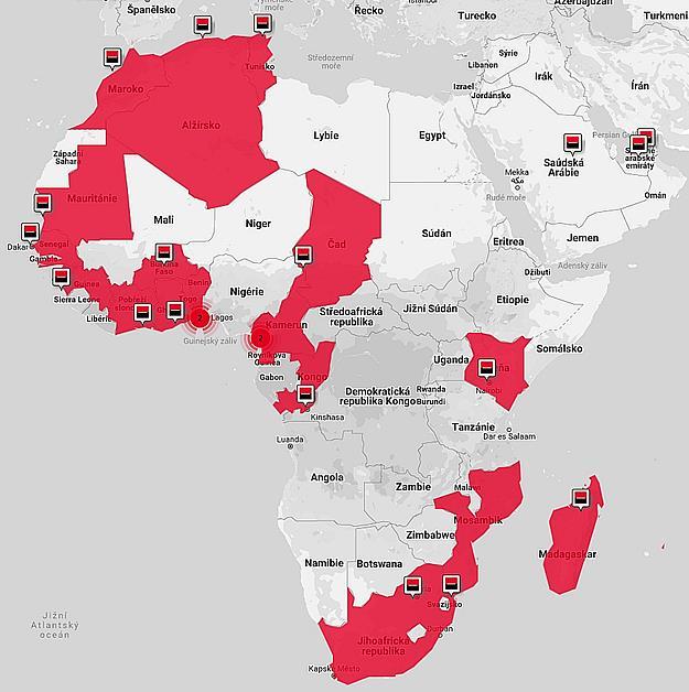 SOCIÉTÉ GÉNÉRALE : AFRIKA A STŘEDNÍ VÝCHOD Société Générale: Afrika 20 zemí 1 000 poboček 11 415 zaměstnanců více než 3,5 milionu zákazníků z toho 150 000 korporátních 15 mld.