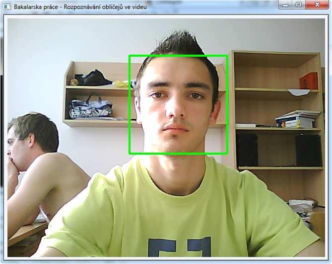 4.2.3 Implementace detektoru do videa Jak již bylo zmíněno výše, celá detekce obličejů je realizována na jednotlivém snímku.