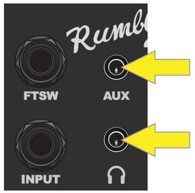 USB PORT Ovládací panel komba Rumble LT25 obsahuje také USB port pro pořizování zvukové nahrávky. K USB portu připojte mikro USB kabelem (není součástí) počítač s nahrávacím softwarem.