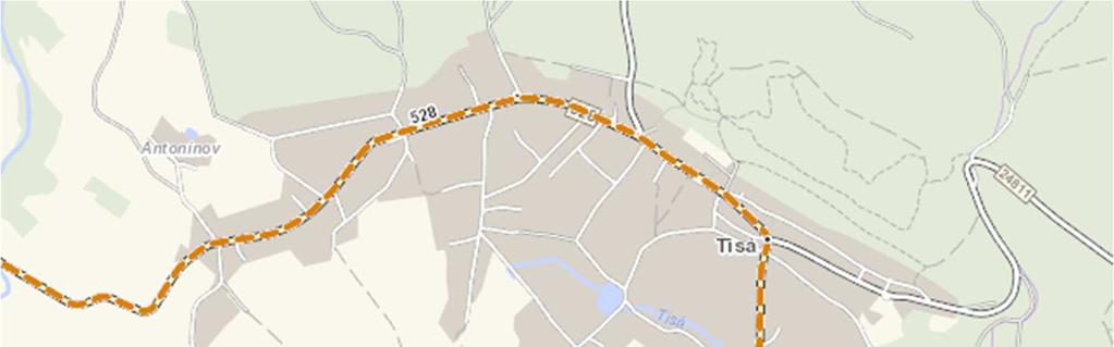 Délka hodnocených komunikací je dána provozním staničením, které je následující: II/528 km 11,0 km 8,5 III/24811 km 0,0 km 1,0 III/24812 km 0,0 km 0,5 Celkově jsou tedy v dokumentaci hodnoceny