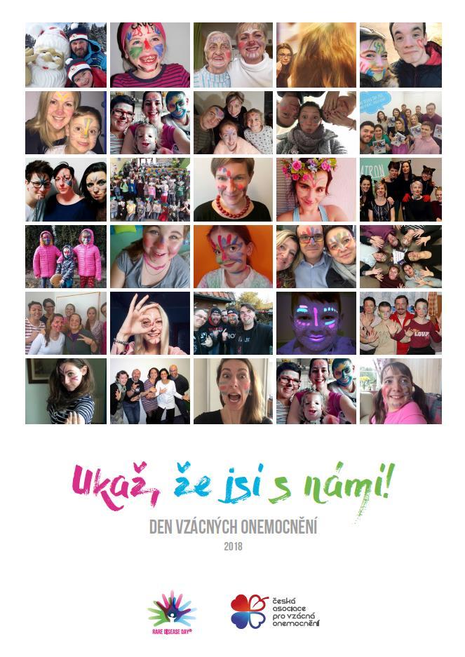 Den vzácných onemocnění 2018 Materiály v češtině (plakáty ve vlacích, letáky, cover bannery, fb