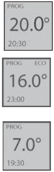 NASTAVENÍ TEPLOTY V MANUÁLNÍM režimu: Zvyšte teplotu pomocí Snižte teplotu pomocí (max. 30 C). (min. 10 C). Dodatečně lze snížit hodnotu až na 7 C (protizámrzová teplota).