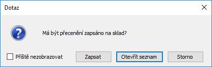 Máte-li v lokální konfiguraci nastavené kontroly na výdeji můžete být