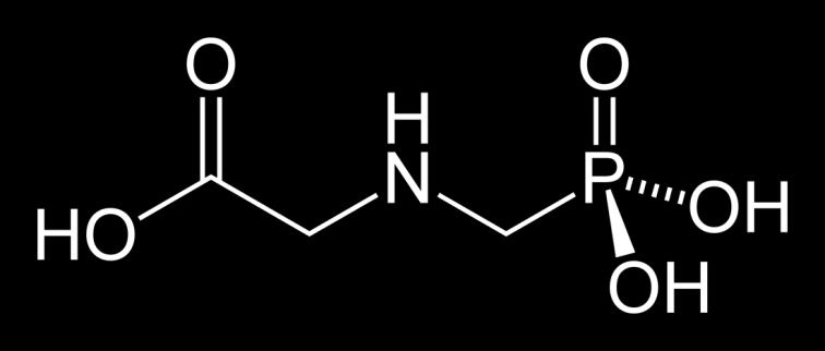 N-(phosphonomethyl)glycine (Roundup) širokospektrý herbicid a desikant