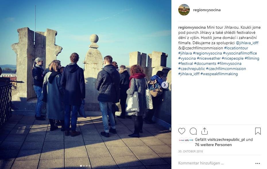 Instagram Na oficiálním instagramovém profilu @regionvysocina je filmová kancelář Vysočina Film